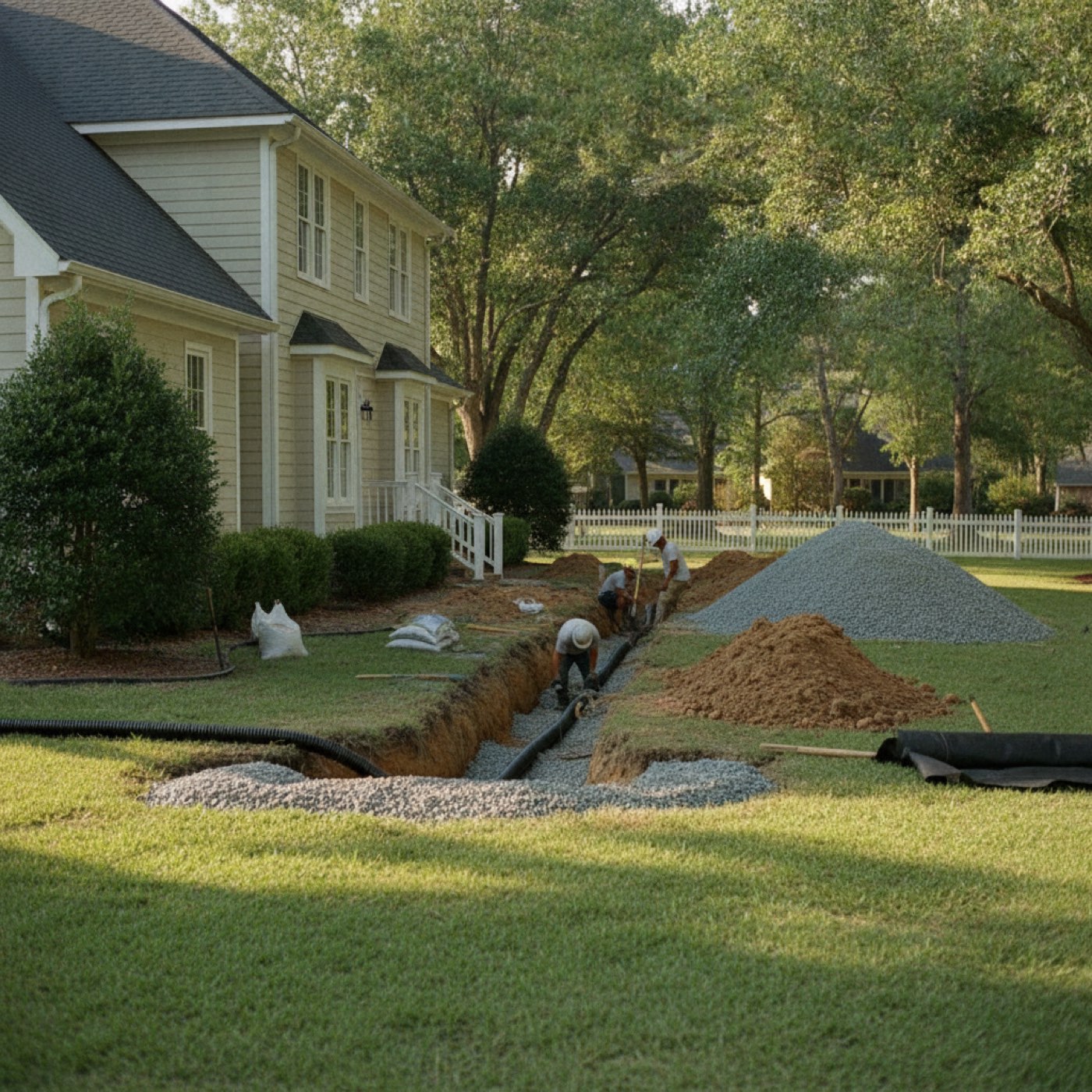 Drainage Correction in Round Rock, TX
